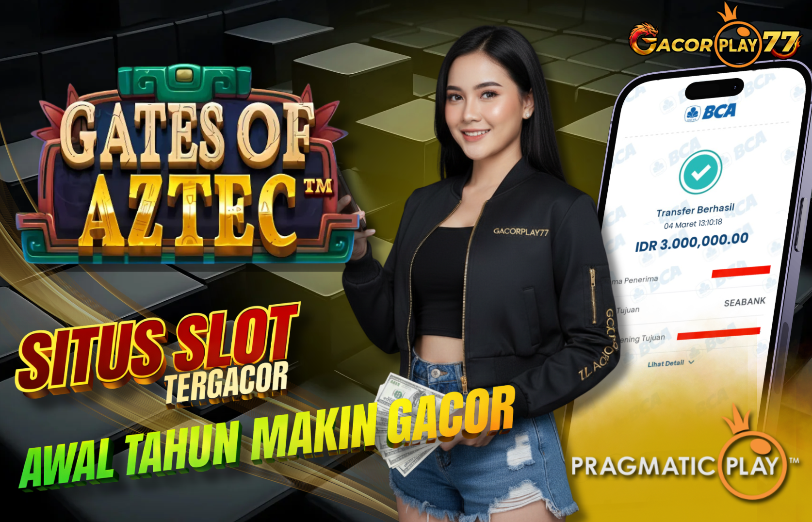 Selamat kepada user id : jun***7 Wede Rp 3.000.000 di Game GATES OF AZTEC PRAGMATIC PLAY Cair Gk Sampe 1 Menit! Menang Mudah di Gacorplay77
